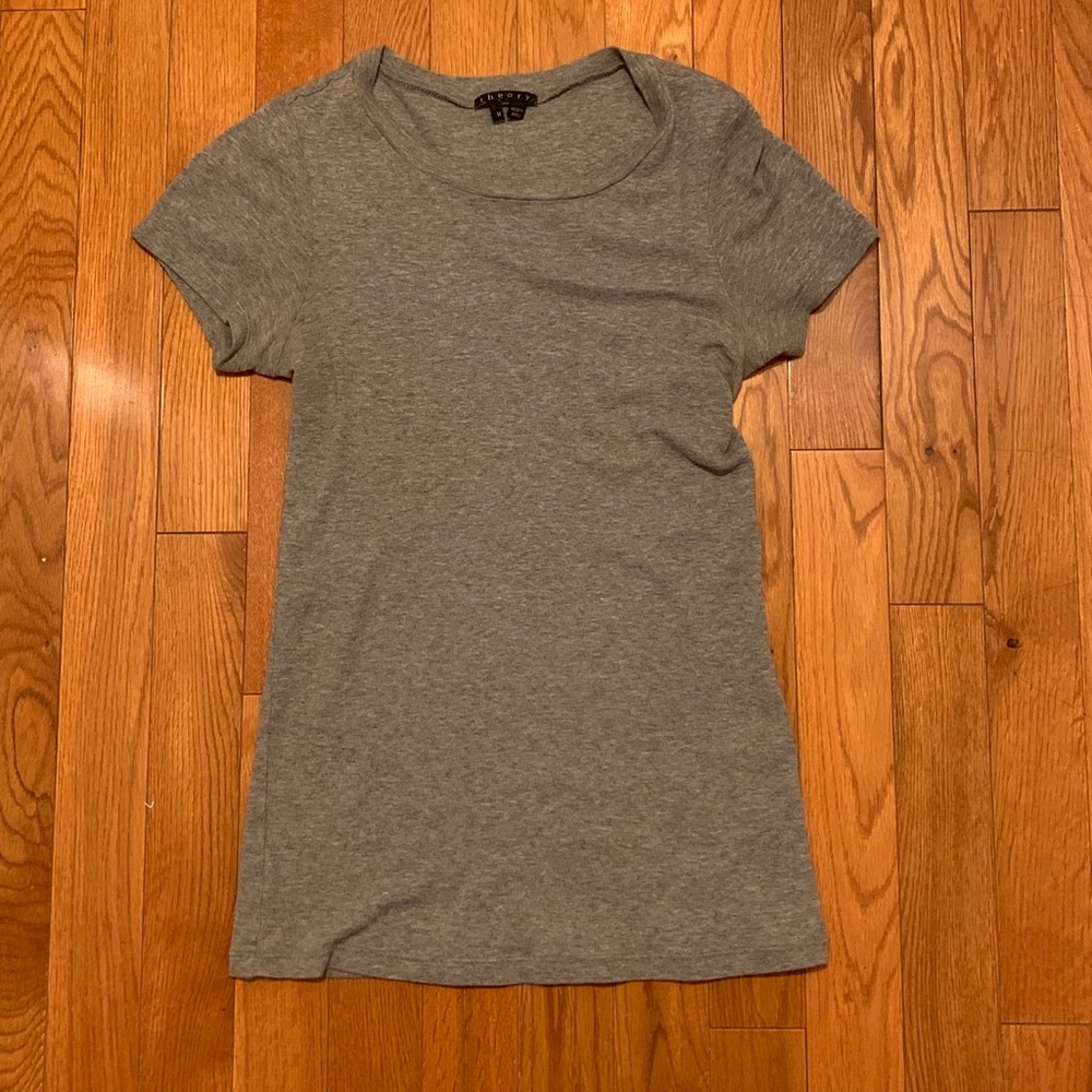 Theory Ribbed Tee Size M